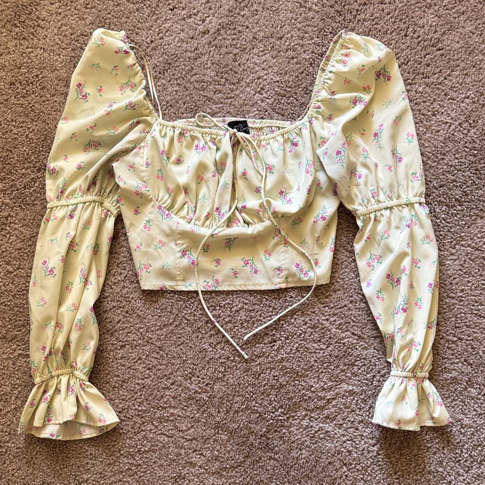 Elegant Floral Long Sleeve Blouse